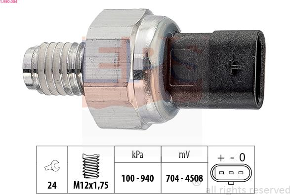 EPS 1.980.004 - Devējs, Eļļas spiediens www.autospares.lv