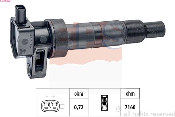 EPS 1.970.492 - Aizdedzes spole www.autospares.lv