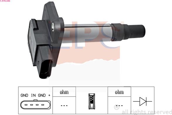 EPS 1.970.445 - Ignition Coil www.autospares.lv