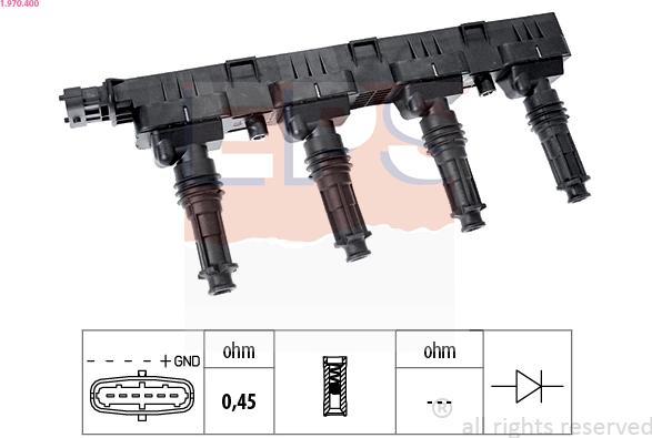 EPS 1.970.400 - Aizdedzes spole www.autospares.lv