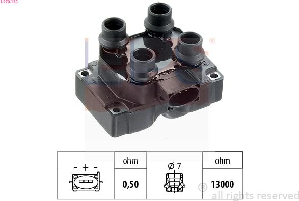 EPS 1.970.135 - Aizdedzes spole www.autospares.lv