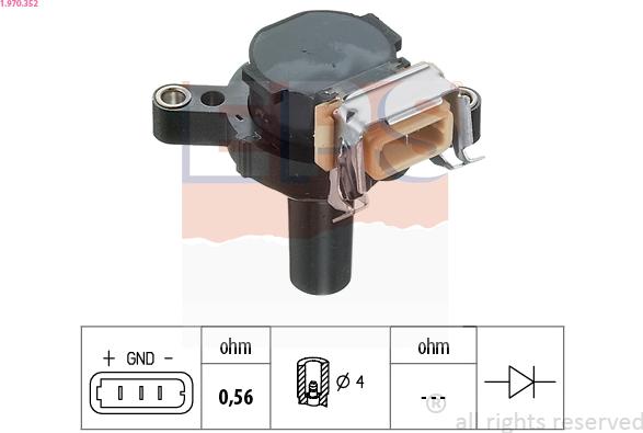 EPS 1.970.352 - Aizdedzes spole www.autospares.lv