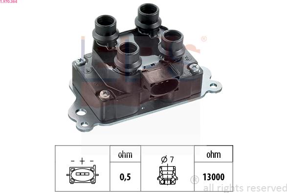 EPS 1.970.364 - Aizdedzes spole www.autospares.lv