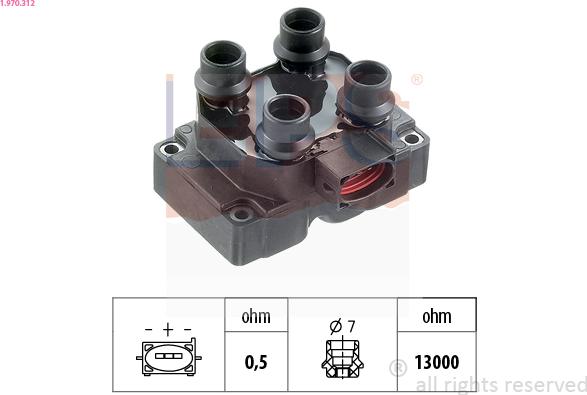 EPS 1.970.312 - Aizdedzes spole www.autospares.lv