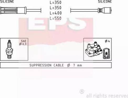 EPS 1.501.443 - Augstsprieguma vadu komplekts www.autospares.lv