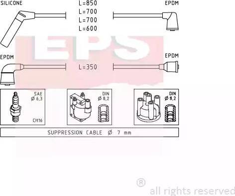 EPS 1.501.407 - Augstsprieguma vadu komplekts www.autospares.lv