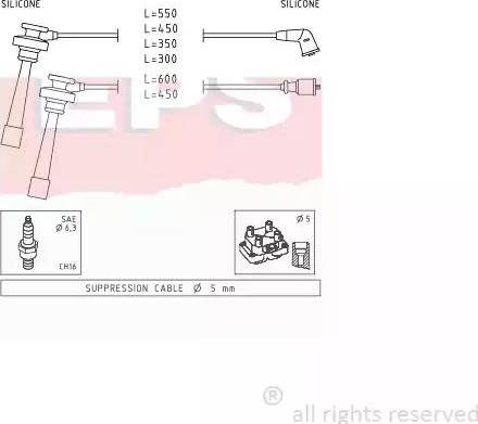 EPS 1.501.344 - Augstsprieguma vadu komplekts www.autospares.lv