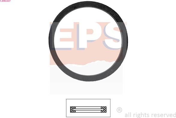 EPS 1.890.637 - Gasket, thermostat www.autospares.lv