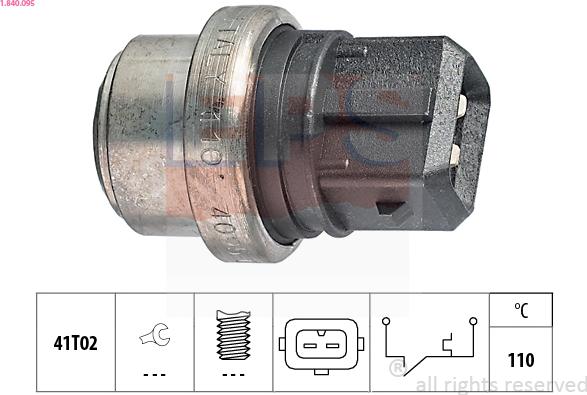 EPS 1.840.095 - Devējs, Dzesēšanas šķidruma temperatūra www.autospares.lv