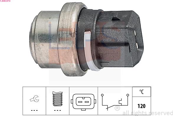 EPS 1.840.074 - Devējs, Dzesēšanas šķidruma temperatūra www.autospares.lv