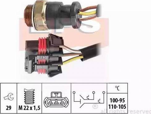 EPS 1.850.615 - Термовыключатель, вентилятор радиатора / кондиционера www.autospares.lv