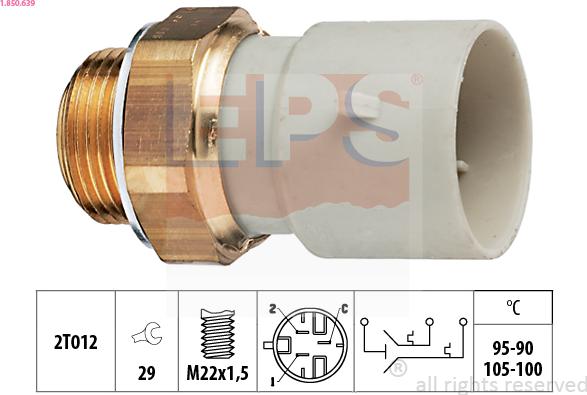 EPS 1.850.639 - Termoslēdzis, Radiatora ventilators autospares.lv