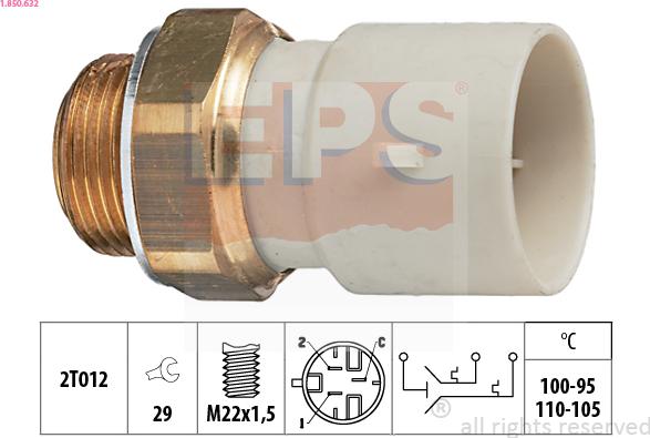 EPS 1.850.632 - Termoslēdzis, Radiatora ventilators autospares.lv