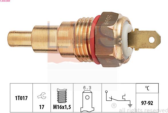 EPS 1.850.069 - Termoslēdzis, Radiatora ventilators www.autospares.lv