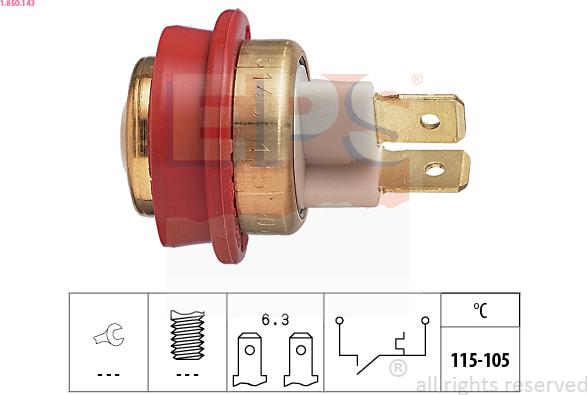 EPS 1.850.143 - Termoslēdzis, Radiatora ventilators www.autospares.lv