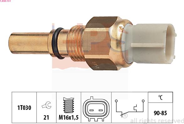 EPS 1.850.151 - Termoslēdzis, Radiatora ventilators www.autospares.lv