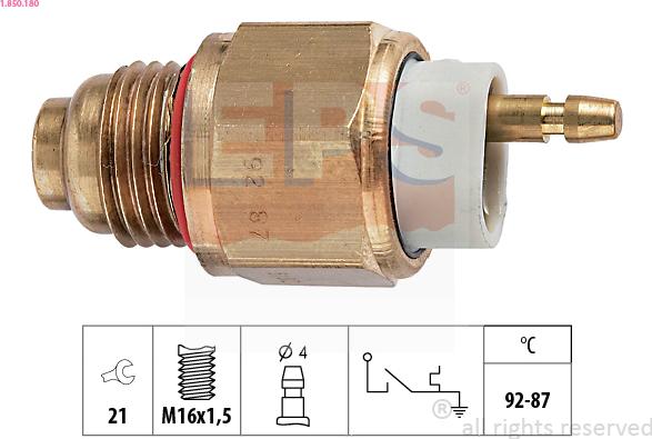 EPS 1.850.180 - Termoslēdzis, Radiatora ventilators www.autospares.lv