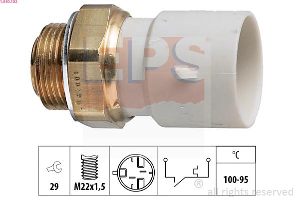 EPS 1.850.182 - Termoslēdzis, Radiatora ventilators www.autospares.lv