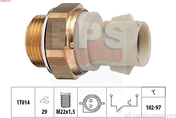 EPS 1.850.137 - Termoslēdzis, Radiatora ventilators www.autospares.lv