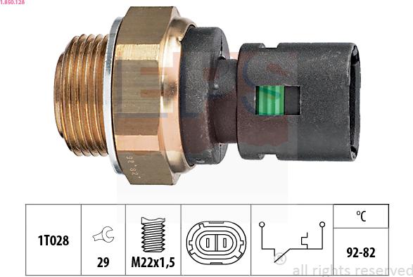 EPS 1.850.128 - Termoslēdzis, Radiatora ventilators www.autospares.lv