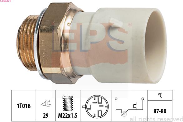 EPS 1.850.271 - Termoslēdzis, Radiatora ventilators www.autospares.lv