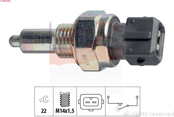 EPS 1.860.099 - Slēdzis, Atpakaļgaitas signāla lukturis www.autospares.lv