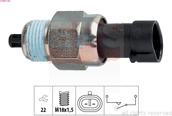 EPS 1.860.142 - Slēdzis, Atpakaļgaitas signāla lukturis www.autospares.lv