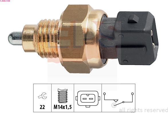 EPS 1.860.108 - Slēdzis, Atpakaļgaitas signāla lukturis www.autospares.lv