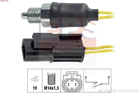 EPS 1.860.115 - Slēdzis, Atpakaļgaitas signāla lukturis www.autospares.lv