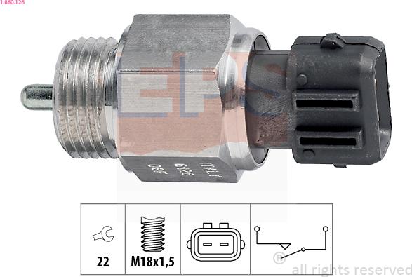 EPS 1.860.126 - Slēdzis, Atpakaļgaitas signāla lukturis www.autospares.lv