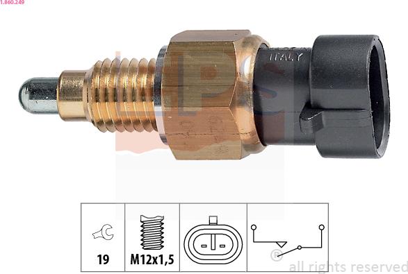 EPS 1.860.249 - Slēdzis, Atpakaļgaitas signāla lukturis www.autospares.lv