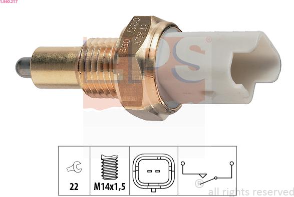 EPS 1.860.217 - Slēdzis, Atpakaļgaitas signāla lukturis www.autospares.lv