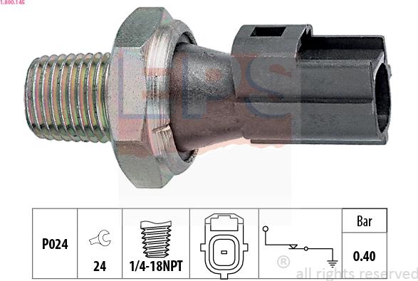 EPS 1.800.145 - Devējs, Eļļas spiediens www.autospares.lv