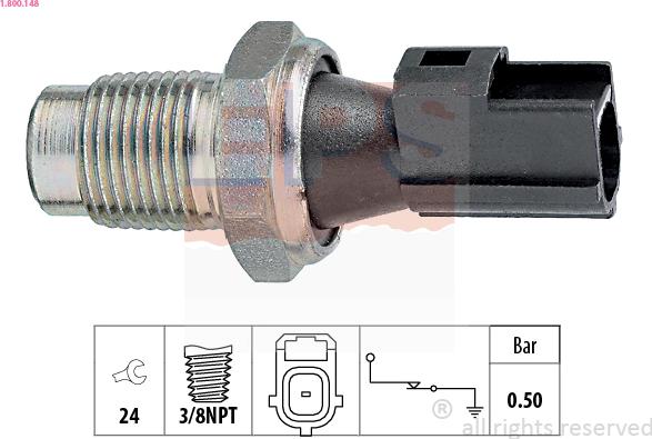 EPS 1.800.148 - Devējs, Eļļas spiediens www.autospares.lv