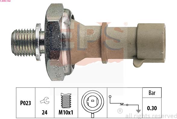 EPS 1.800.162 - Devējs, Eļļas spiediens www.autospares.lv