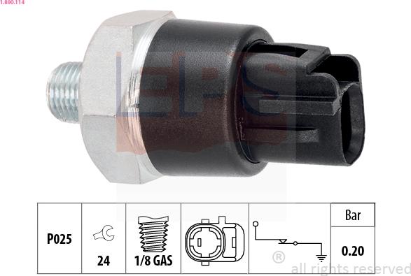 EPS 1.800.114 - Devējs, Eļļas spiediens autospares.lv