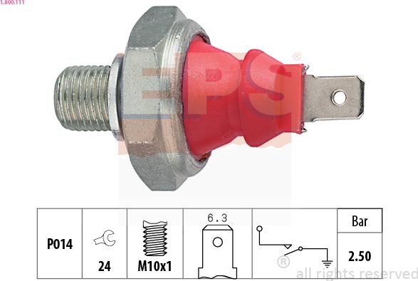 EPS 1.800.111 - Devējs, Eļļas spiediens autospares.lv