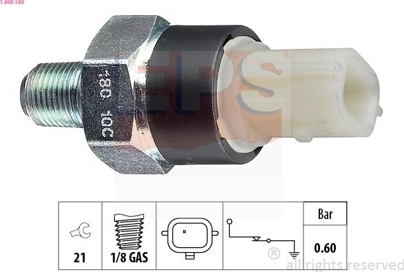 EPS 1.800.180 - Sender Unit, oil pressure www.autospares.lv