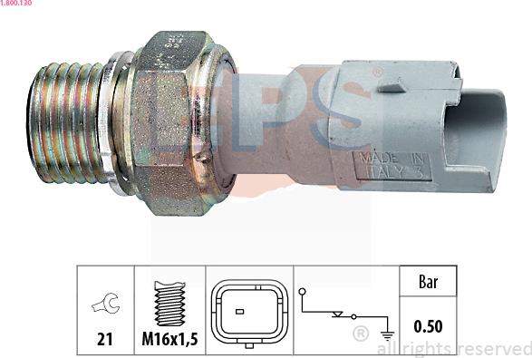 EPS 1.800.130 - Датчик, давление масла www.autospares.lv