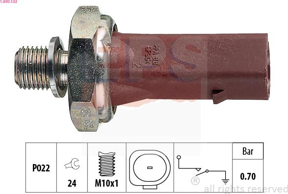 EPS 1.800.132 - Sender Unit, oil pressure www.autospares.lv