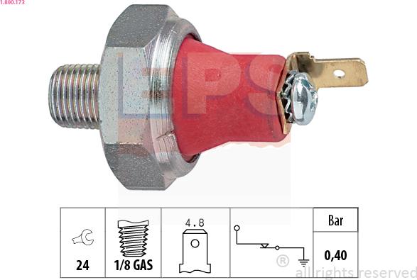 EPS 1.800.173 - Devējs, Eļļas spiediens autospares.lv