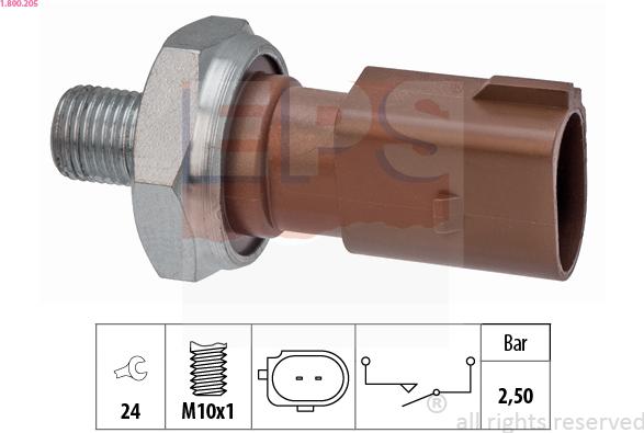 EPS 1.800.205 - Devējs, Eļļas spiediens www.autospares.lv