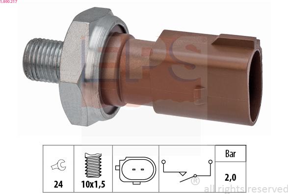 EPS 1.800.217 - Devējs, Eļļas spiediens www.autospares.lv