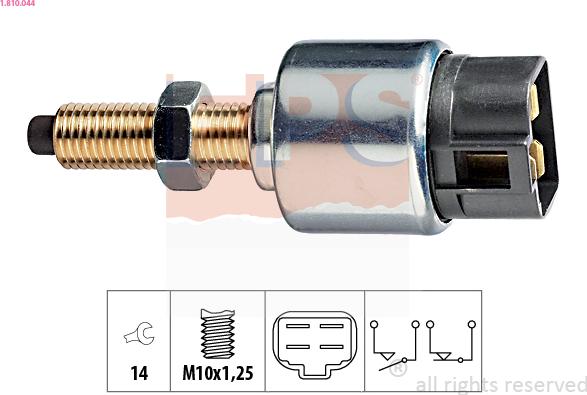 EPS 1.810.044 - Выключатель стоп сигнала / сцепления www.autospares.lv