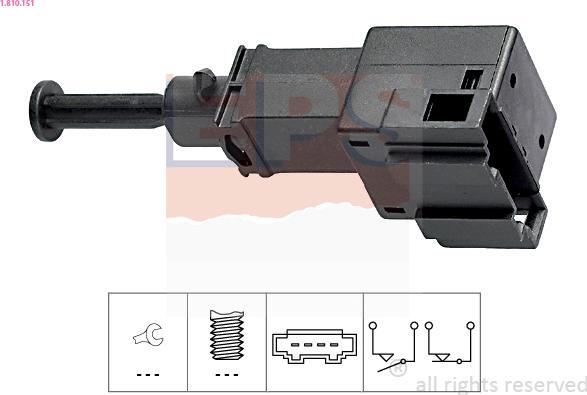 EPS 1.810.151 - Brake Light Switch / Clutch www.autospares.lv