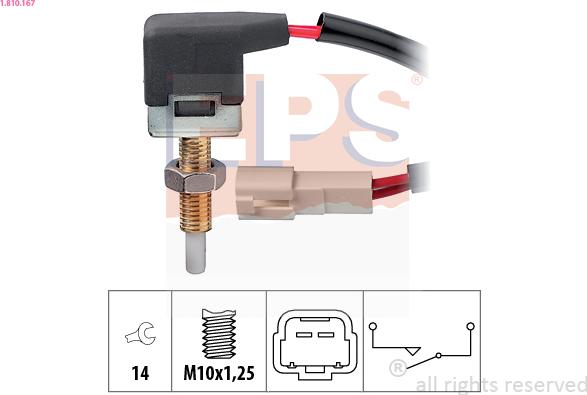 EPS 1.810.167 - Slēdzis, Sajūga vadība (Tempomat) www.autospares.lv