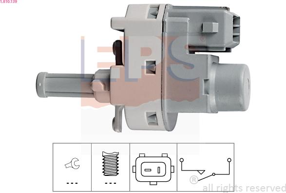 EPS 1.810.139 - Slēdzis, Sajūga vadība (Tempomat) www.autospares.lv