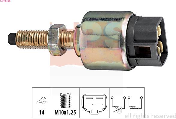 EPS 1.810.125 - Выключатель стоп сигнала / сцепления www.autospares.lv