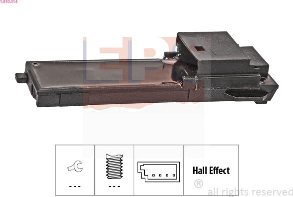 EPS 1.810.314 - Slēdzis, Sajūga vadība (Tempomat) www.autospares.lv