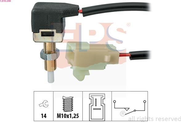 EPS 1.810.298 - Slēdzis, Sajūga vadība (Tempomat) www.autospares.lv